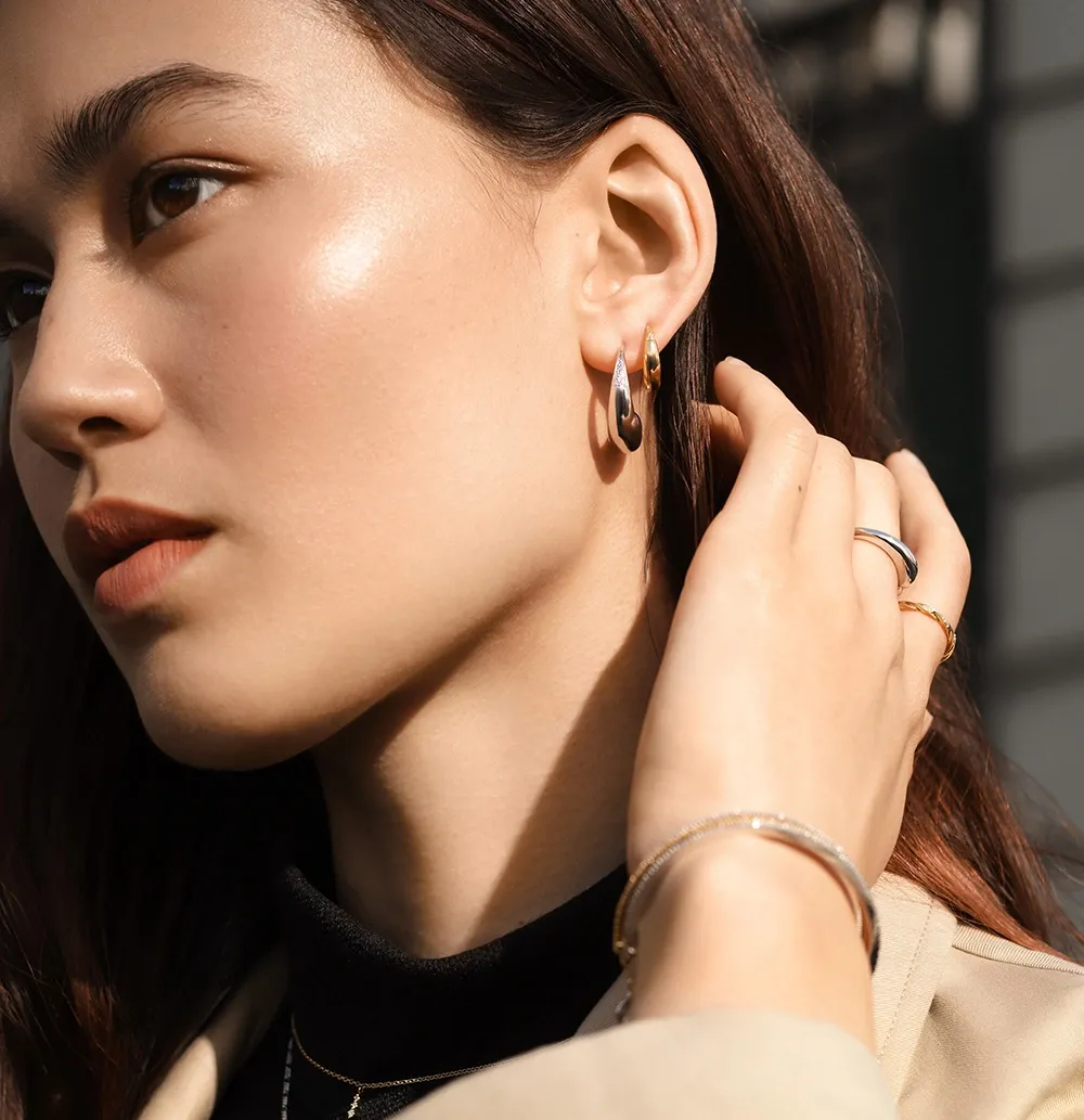 Jewelry care honey drip earrings