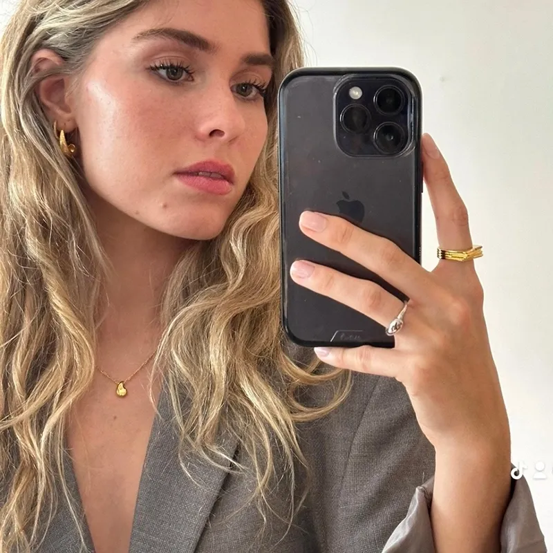 honey drip silver ring