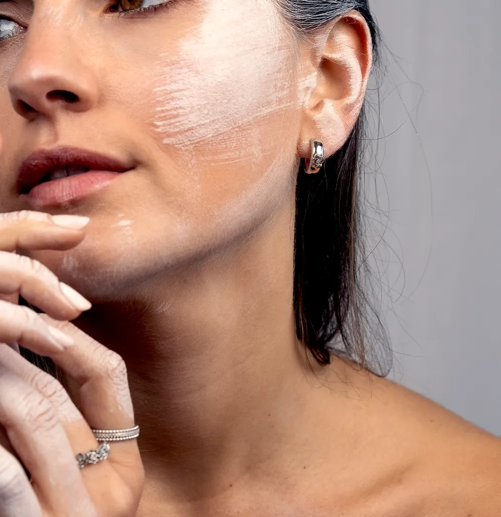 silver rosie earring new collection with diamond